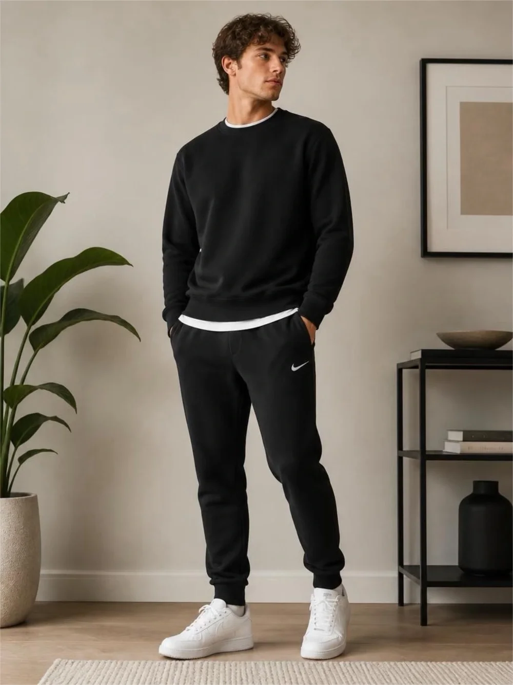 Nike Black Men's Slim Fit Jogger Sweatpants